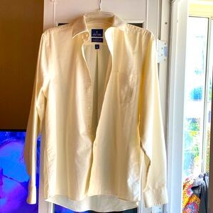STAFFORD WRINKLE FREE Button Down OXFORD SHIRT White Cream Regular fit 1…